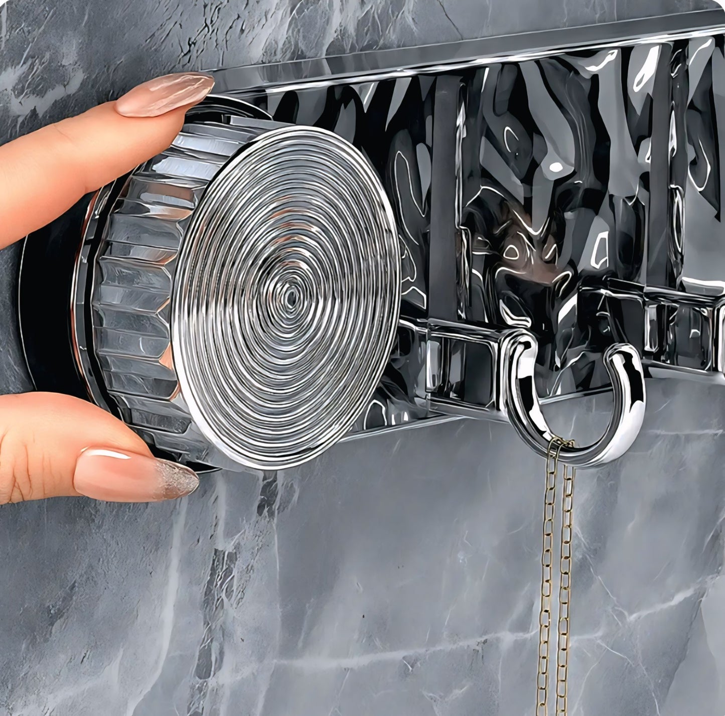 Self-Adhesive Plastic Wall Hook Rack | 6-Hook Organizer No Drill No Mess