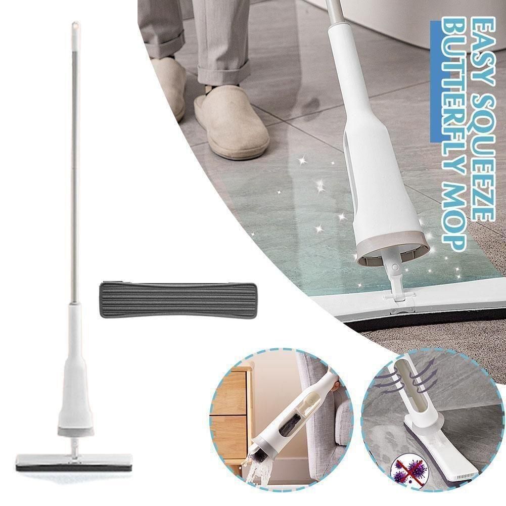 Self-Squeezing Butterfly Mop – Foldable, Super Absorbent & Hands-Free Cleaning Tool for Home Use