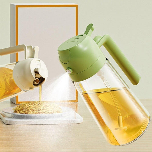 2-in-1 Oil Sprayer Bottle for Cooking | BPA-Free Spray & Pour Dispenser (500ml)