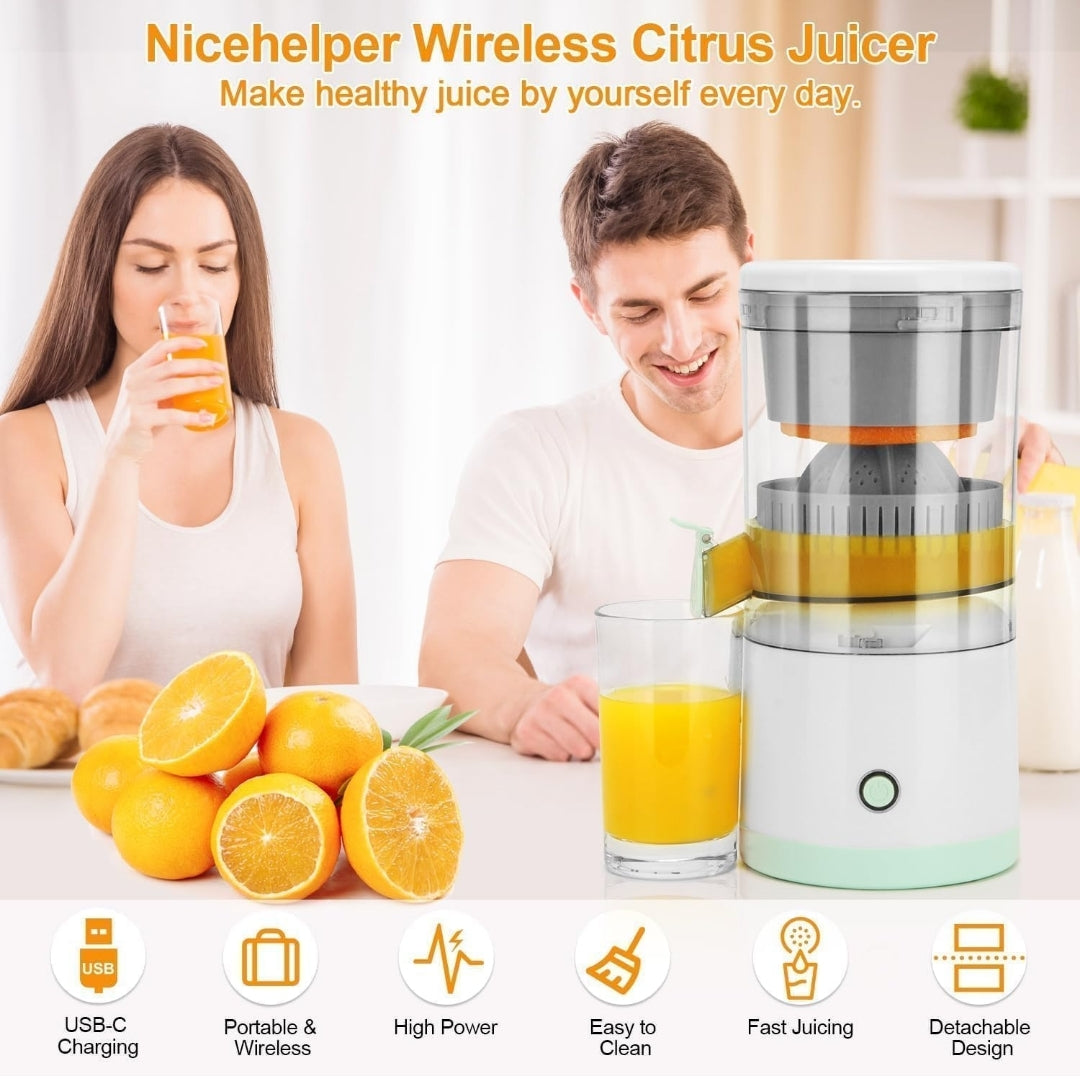 USB Rechargeable Electric Citrus Juicer – Portable, Compact & Easy to Use | 360° Juice Extraction