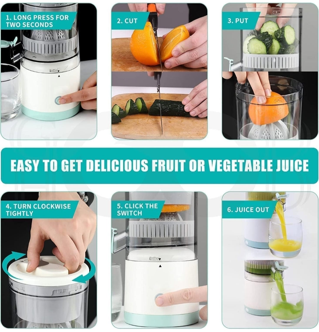 USB Rechargeable Electric Citrus Juicer – Portable, Compact & Easy to Use | 360° Juice Extraction