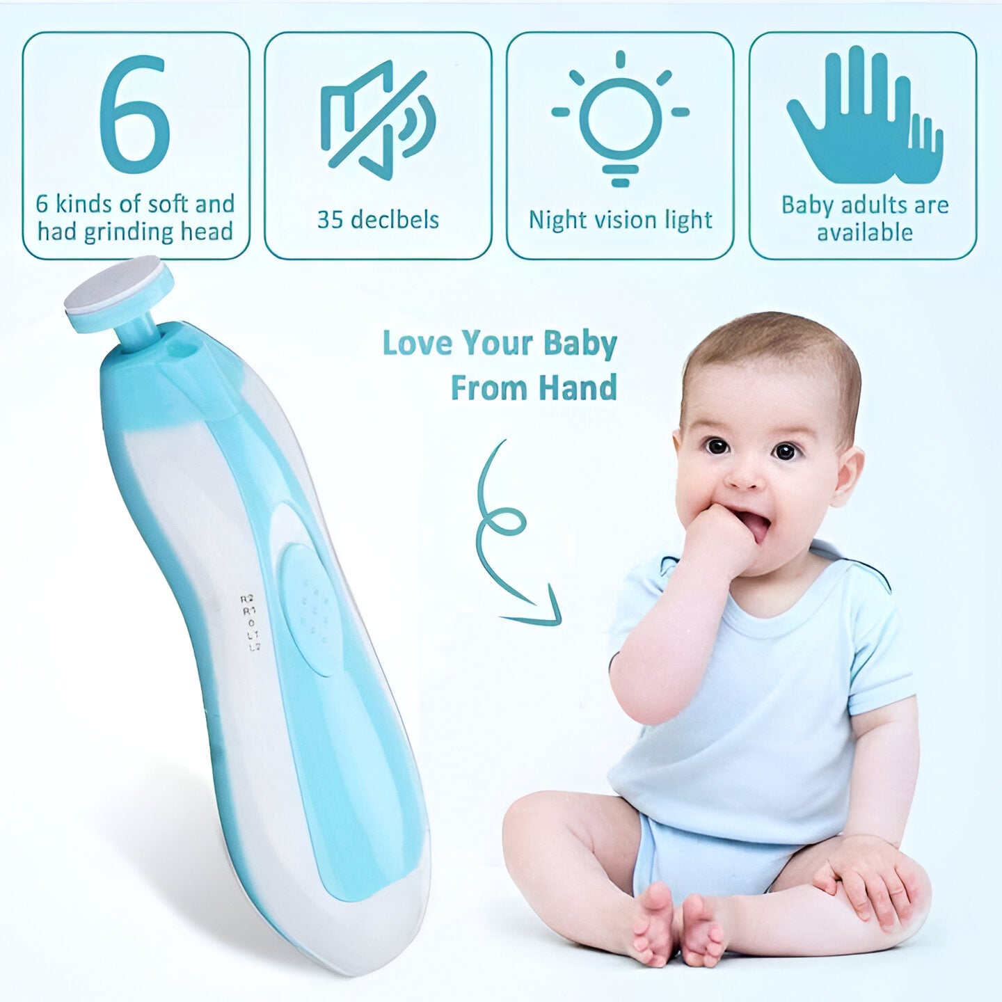 Havenix SafeTrim™ – Newborns LED Baby Nail Trimmer – Safe, Silent & Parent‑Approved