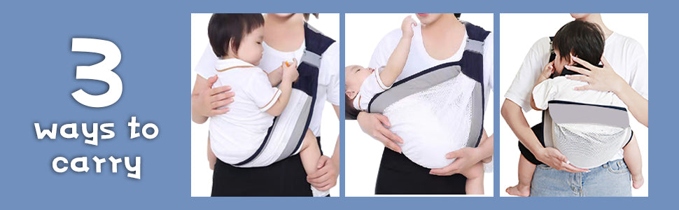 Baby Carrier Newborn to ToBreathable Baby Sling Carrier for Newborn to Toddler | 3D Mesh Cotton Wrap | Adjustable, Lightweight & Hands-Free for Moms & Dads (0-2 Years)
