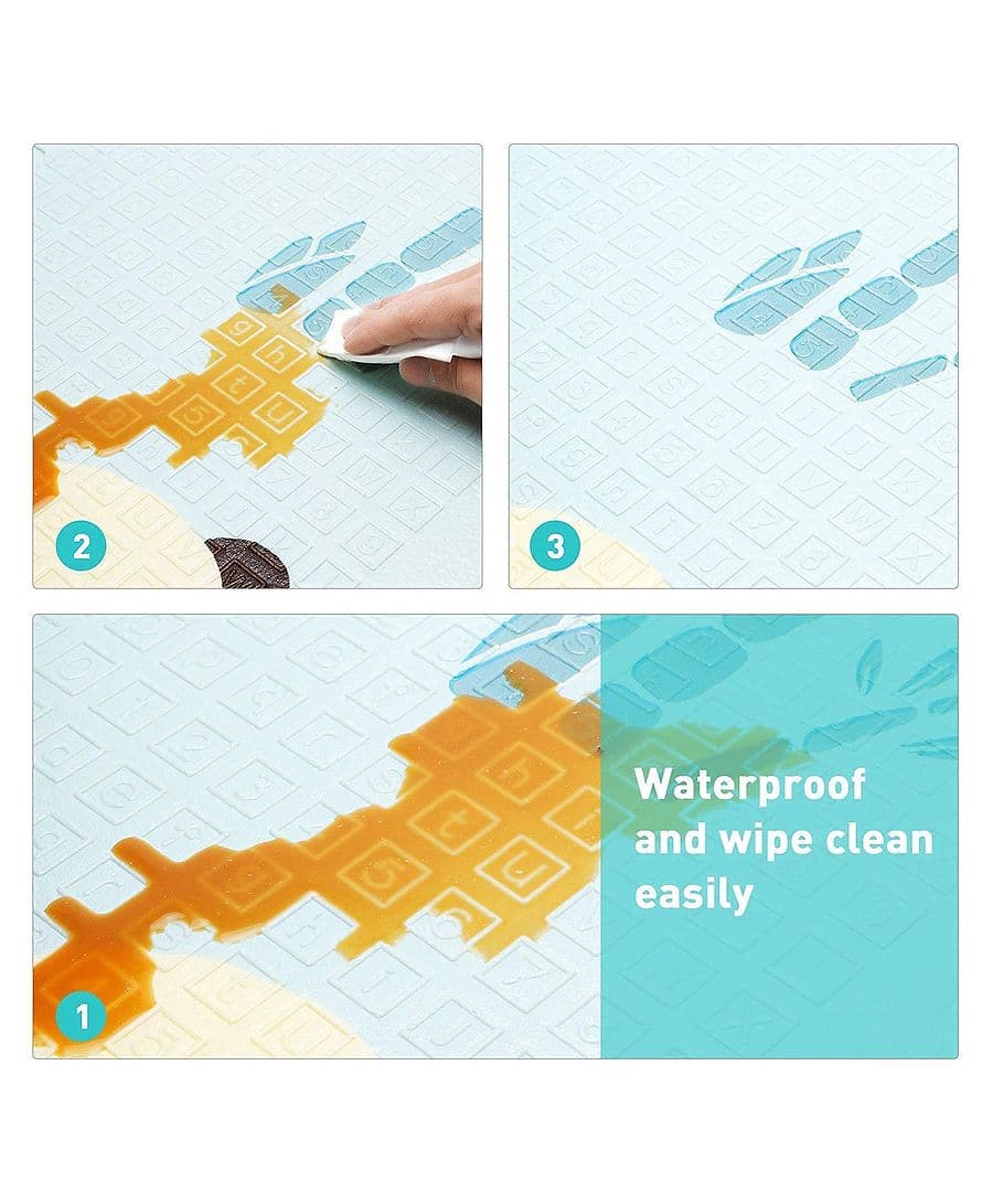 Waterproof & Foldable Baby Crawling Play Mat | Reversible, BPA-Free XPE Foam