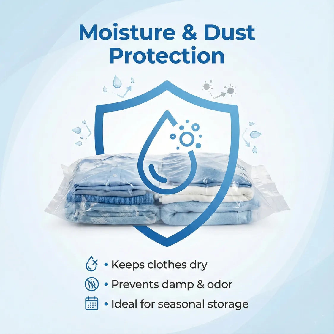 Electric Vacuum Storage Bags for Clothes & Blankets – Reusable Travel & Wardrobe Space Saver (Pack of 5)
