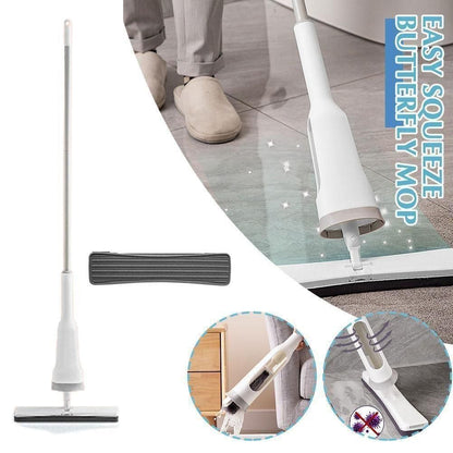 Self-Squeezing Butterfly Mop – Foldable, Super Absorbent & Hands-Free Cleaning Tool for Home Use