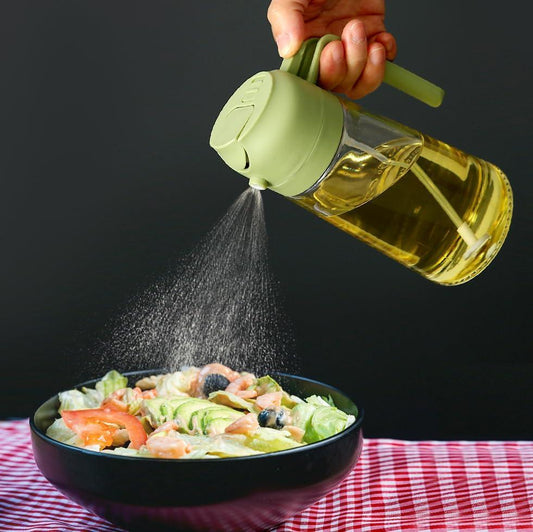 2-in-1 Oil Sprayer Bottle for Cooking | BPA-Free Spray & Pour Dispenser (500ml)