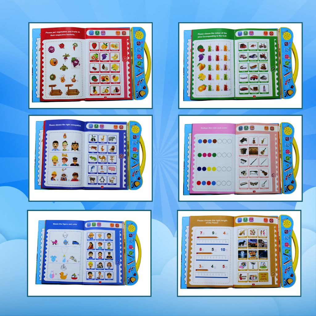 Intelligence Learning Book for Kids (1-5+ Years) – Smart Talking Book with Sound, Music & Interactive Learning