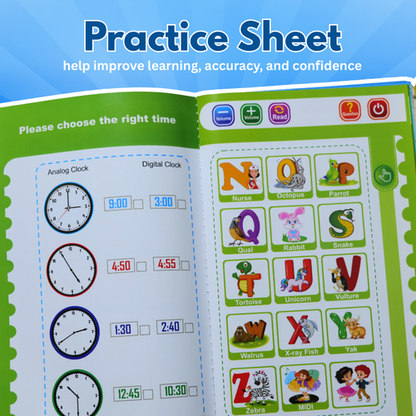 Intelligence Learning Book for Kids (1-5+ Years) – Smart Talking Book with Sound, Music & Interactive Learning