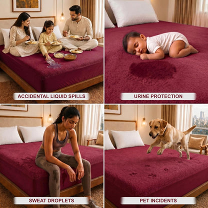 Premium Waterproof Mattress Protector – Protect Against Spills, Sweat & Bedwetting