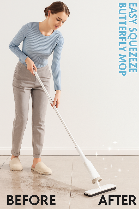 Self-Squeezing Butterfly Mop – Foldable, Super Absorbent & Hands-Free Cleaning Tool for Home Use