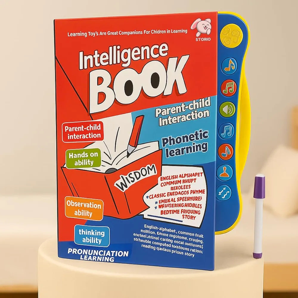 Intelligence Learning Book for Kids (1-5+ Years) – Smart Talking Book with Sound, Music & Interactive Learning