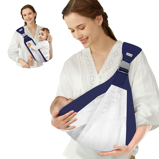 Baby Carrier Newborn to ToBreathable Baby Sling Carrier for Newborn to Toddler | 3D Mesh Cotton Wrap | Adjustable, Lightweight & Hands-Free for Moms & Dads (0-2 Years)