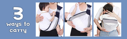 Baby Carrier Newborn to ToBreathable Baby Sling Carrier for Newborn to Toddler | 3D Mesh Cotton Wrap | Adjustable, Lightweight & Hands-Free for Moms & Dads (0-2 Years)