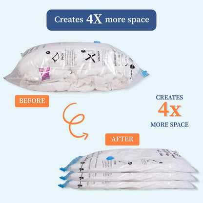 Electric Vacuum Storage Bags for Clothes & Blankets – Reusable Travel & Wardrobe Space Saver (Pack of 5)